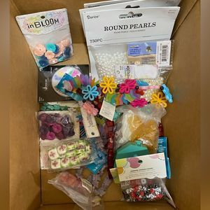 Box of unopened craft beads and charms. Please see photos for descriptions.